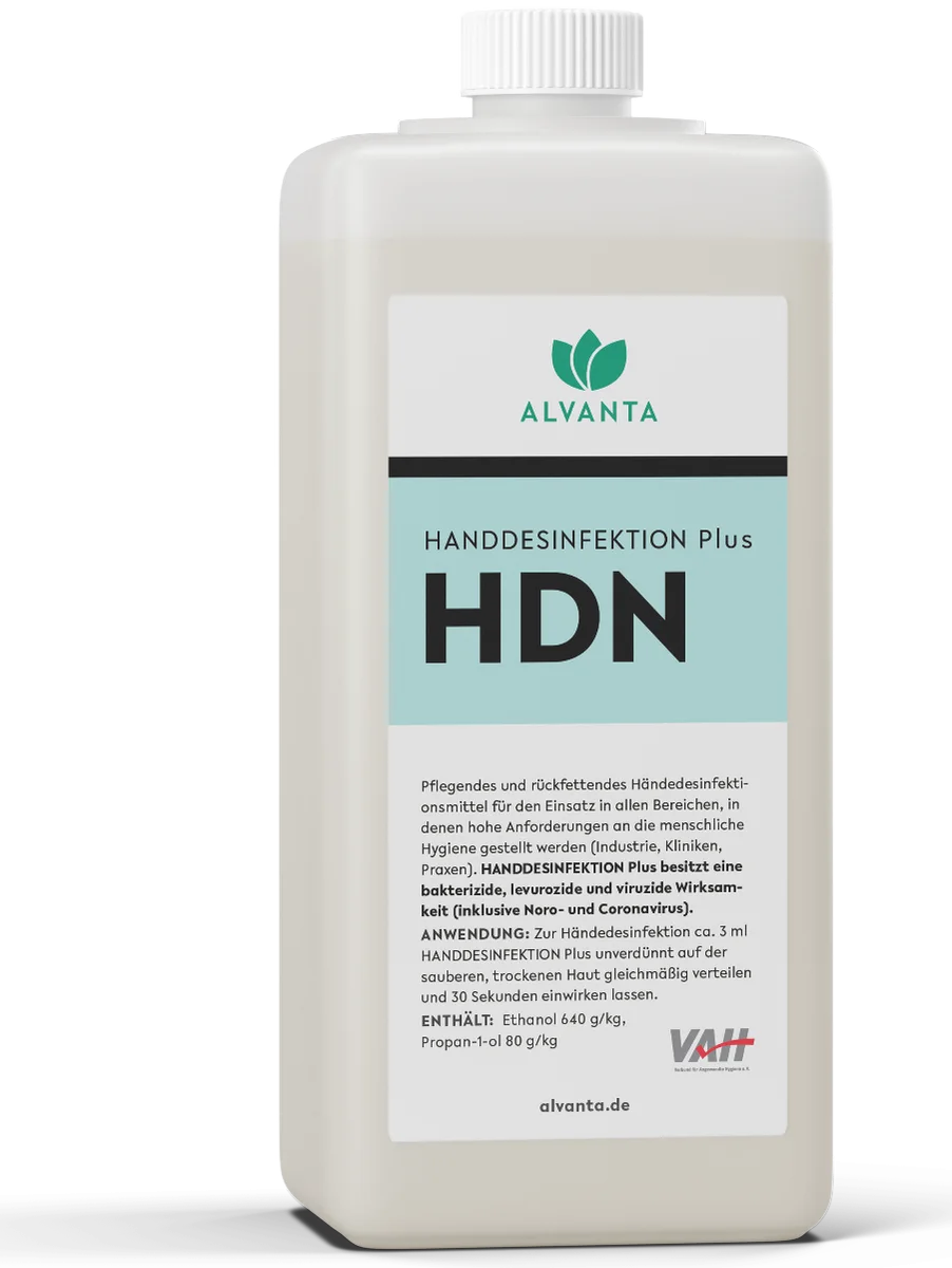 Alvanta Handdesinfektion HDN plus — Euroflasche zum Nachfüllen